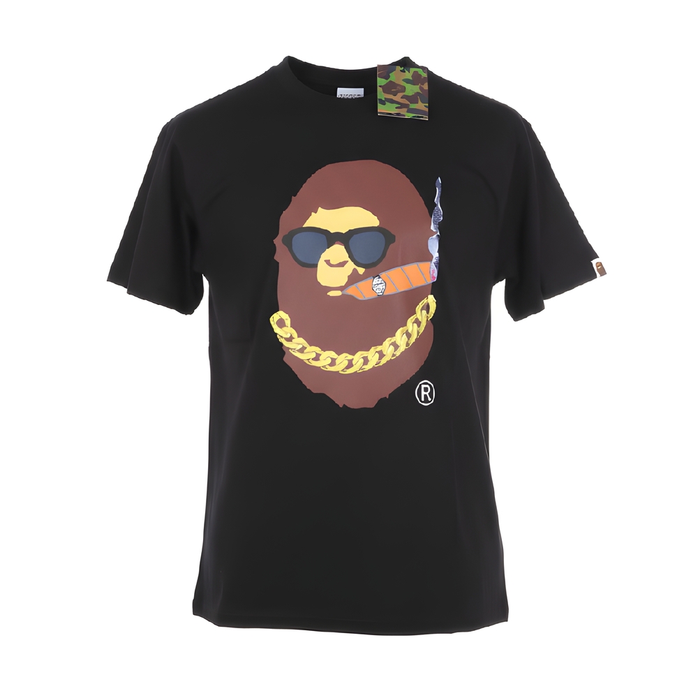 Bape Black Tee with Iconic Logo